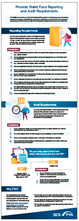 Provider Relief Fund Reporting and Audit Requirements Infographic